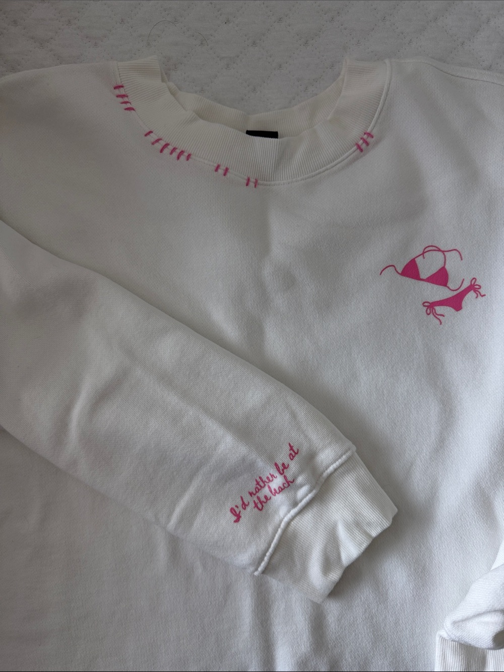 Wild Fable White Beach Graphic Sweatshirt